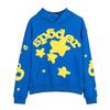 Unisex Hip Hop Oversized Hoodie With 3D Foil Web Print Cotton Heavyweight Sweatshirt Winter