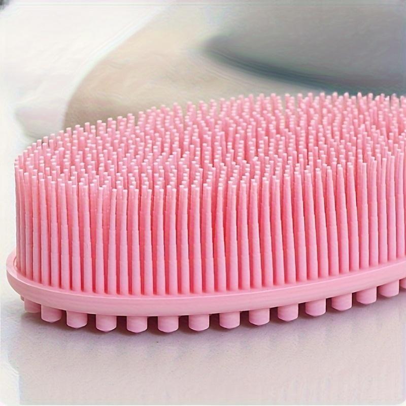 

Силиконовая щетка для душа, щетка для чистки, мочалка для душа, щетка для мытья тела. Подходит для ванной комнаты, ванны, туалета, подходит для мужчин и женщин. розовый