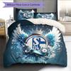 Set Copripiumino Trapuntato con Motivo FC Schalke 04 Decorazione per la Casa Regalo (1 * copripiumino + 2 * federe senza imbottitura)
