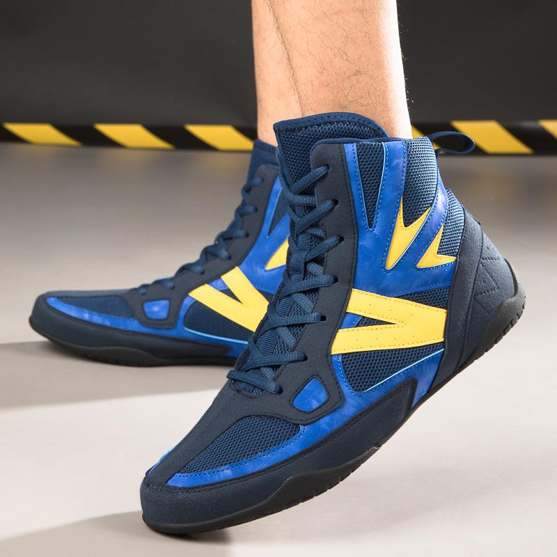 

Factory Couple Breathable High Cut Comprehensive Training Fighting Boxing Shoes Anti Slip Drop 43