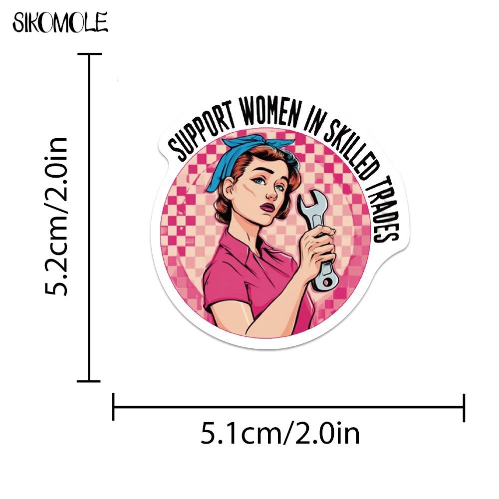 1050 100PCS Cartoon Female Safety Helmet Stickers Aesthetic Decals Toy Guitar Bicycle Laptop Luggage Car Graffiti Kids Sticker