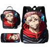 Anime J-JujutsuS K-KaisenS Child School Backpack with Lunch Bags ,Pencil Bags ,School Bags for Boys Girls Best Gift