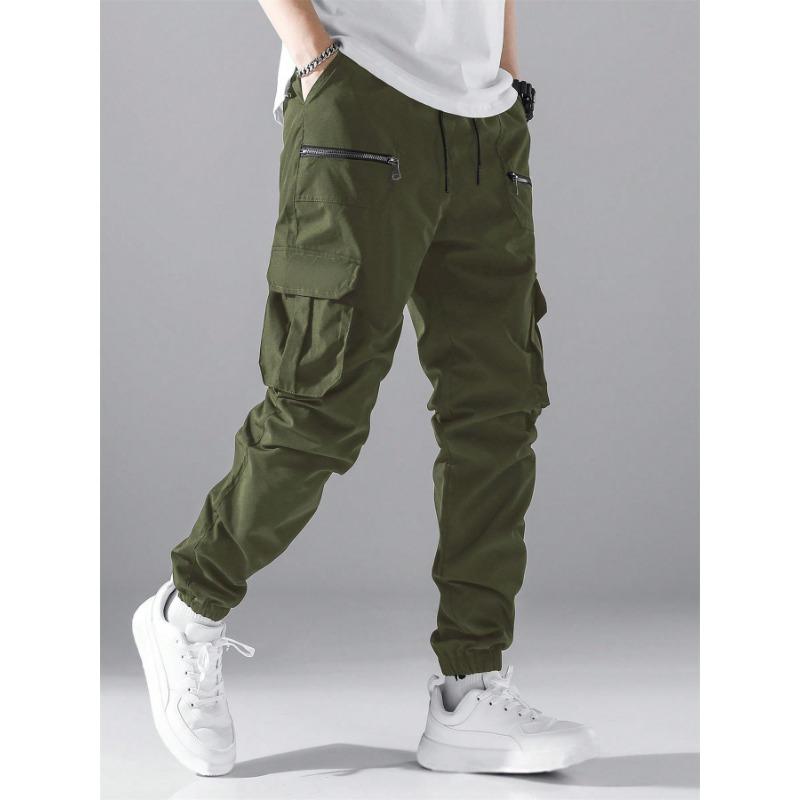 Men's Fashion Work Pants Multi-Pocket Sports Tactical Pants Tights Casual Pants