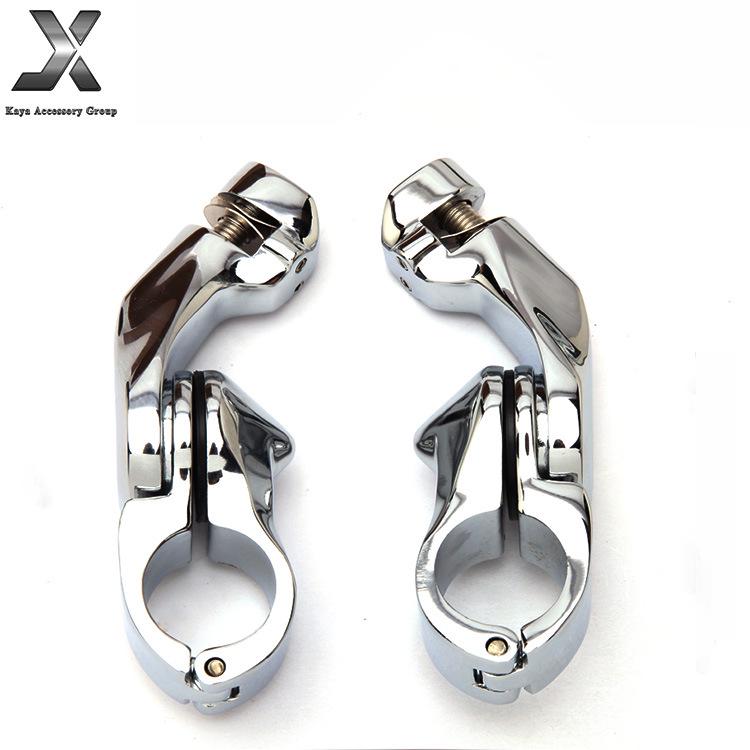 

32mm Motorcycle Footpeg Bracket for Harley - Long & Short Options Silver Short Bracket