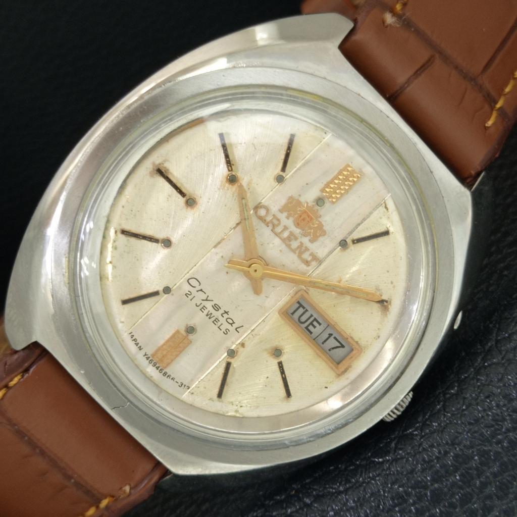 

ЯПОНІЯ ВІНТАЖ ОРІЄНТ КРИСТАЛ АВТОМАТИЧНИЙ 46941 ЧОЛОВІЧИЙ ОРИГІНАЛЬНИЙ ЦИФЕРБЛАТ ГОДИННИК a704942-1