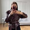 Autumn/Winter Women's Trendy Motorcycle Leather Jacket with Lace-Up Design