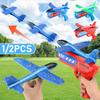 Airplane Launcher Toys Outdoor Plane Flying Toys Non Slip Kids Catapult Plane With/without Light Birthday Gifts for Boys Girls