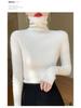Women's High-Neck Slim-Fit Knit Sweater - 2024 Autumn/Winter Korean Style