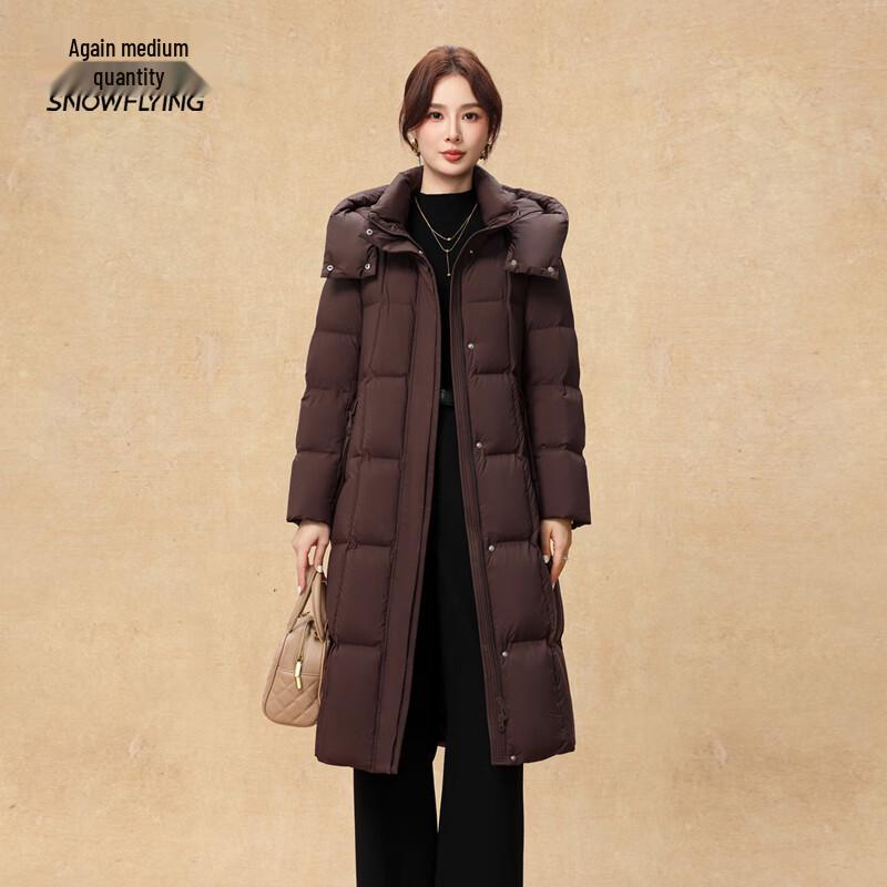 Women's Long Hooded Duck Down Puffer Jacket