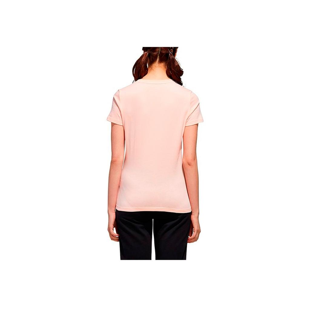Adidas Neo Letter Print Casual Sports Round Neck T-Shirt Women Tops Pink GJ7931