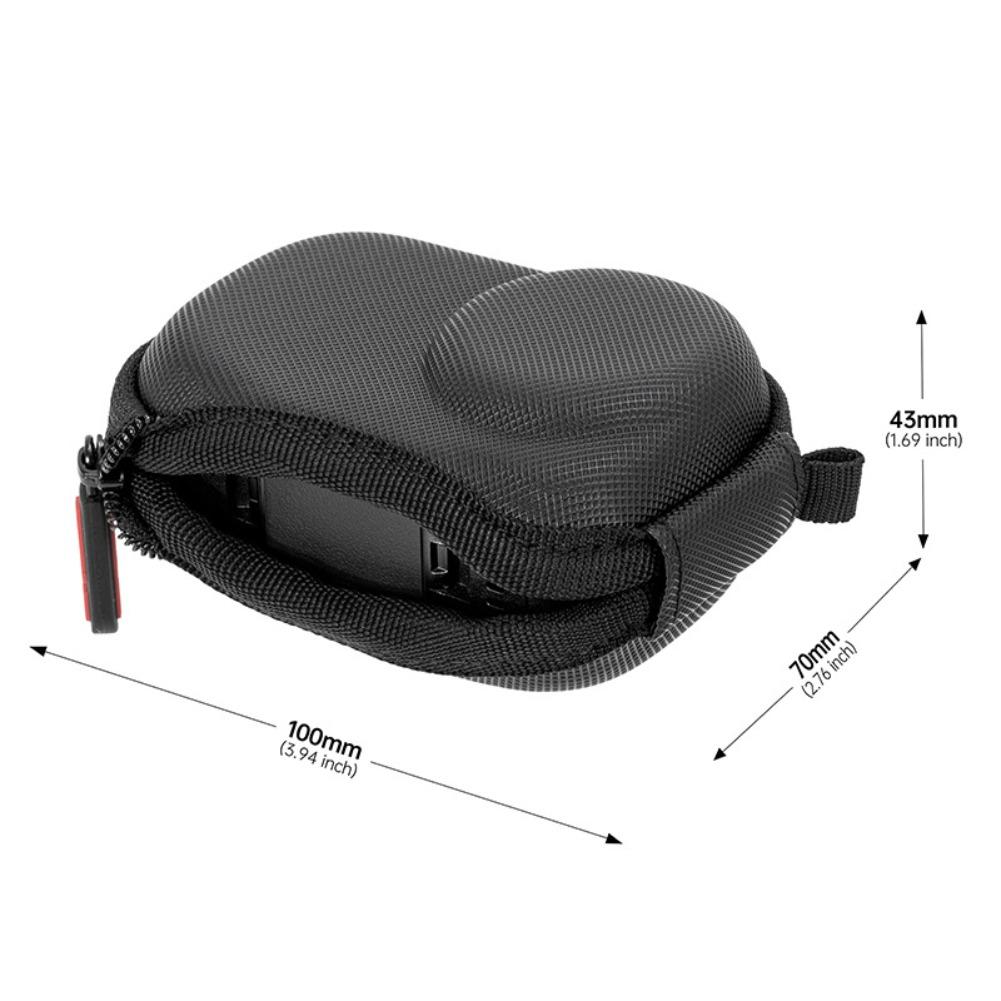 Mini Storage Bag For DJI Osmo Action 6 Carrying Case Waterproof PU w/ Carabiner Lanyard Protective Bag Camera Accessory