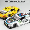 1:24 BMW M4 DTM M6 BMW CSL Rennwagen Freilauf High Light Sport Rennwagen Modell Spielzeug Miniatur-Nachbildung aus Druckguss-Metalllegierung