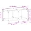Coffee Table with Glass Top Black 78.5 X 40 X 40 Cm Steel