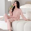 Pajamas With Chest Pads Women'S Pure Cotton Long-Sleeved Women'S Princess Style Loungewear Set