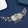 Flower Bridal Headpiece Jewelry Rhinestone Hairpin Fashion Toothed Insert Comb  Party