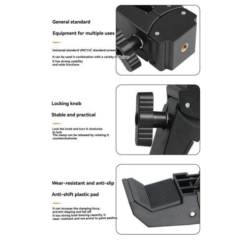 Mshsiw Desk Mount Microphone Stand with Clamp Microphone Holder, Gooseneck Microphone Stand, Universal Microphone Arm for Desk Pole