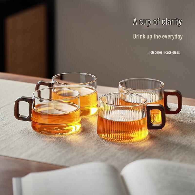 Large Capacity Glass Drinking Mug with Handle