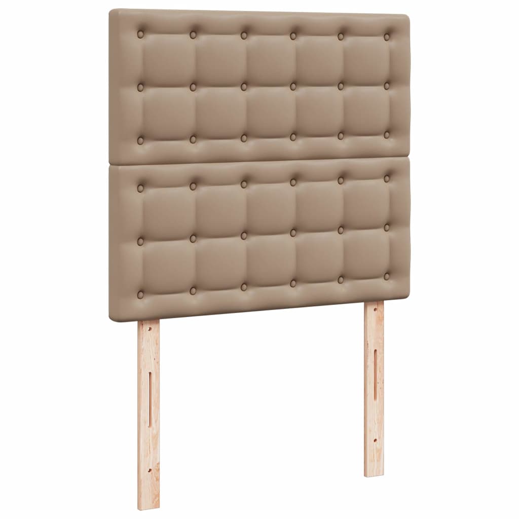 Ottoman Bed with Mattresses Cappuccino 180x200 Cm Faux Leather