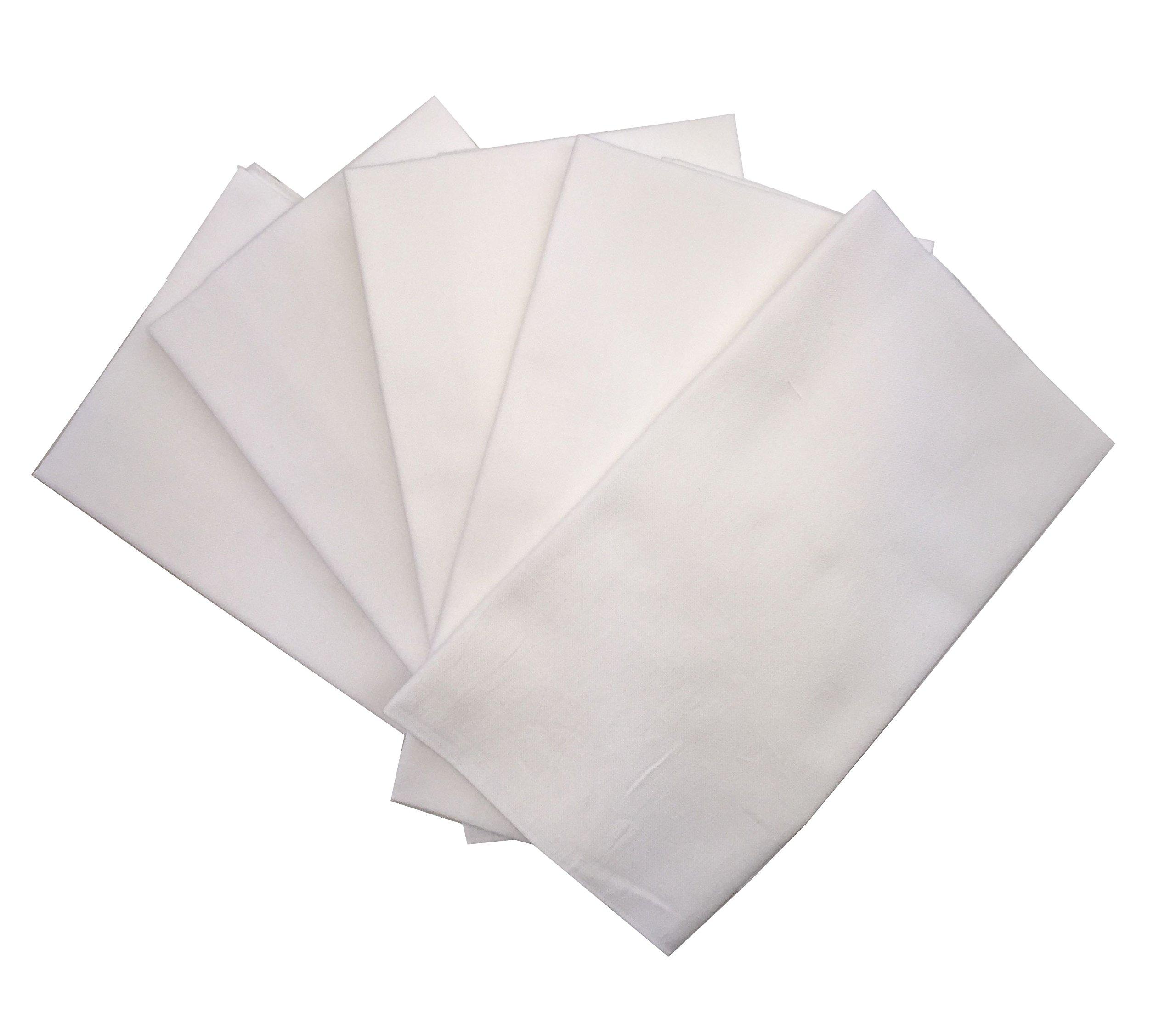 

White plain tenugui Tokuoka approximately 36 x 100 cm of towels, high-quality fabric, (pack 5) белый