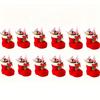 3/6pcs Christmas Socks Candy Boots with Small Bells Holiday Gift Bags Xmas Trees Santa Claus Boots for Fireplace Festival Decors