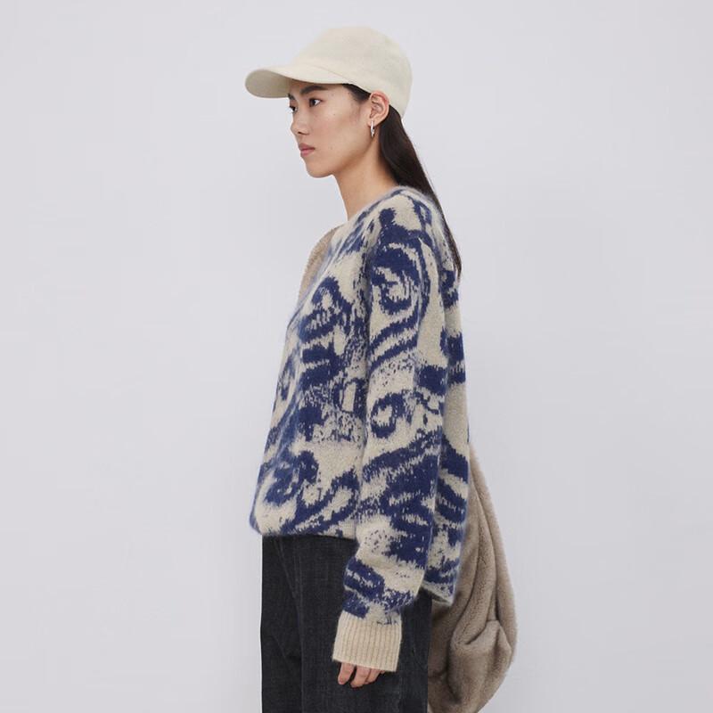 

LESS 2024 Spring Cloud Dragon Jacquard Knit Sweater M