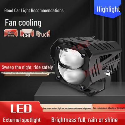 LED Motorcycle & Electric Vehicle Headlight: Ultra-Bright, Strong Lens for External Spotlight & Auxiliary Light