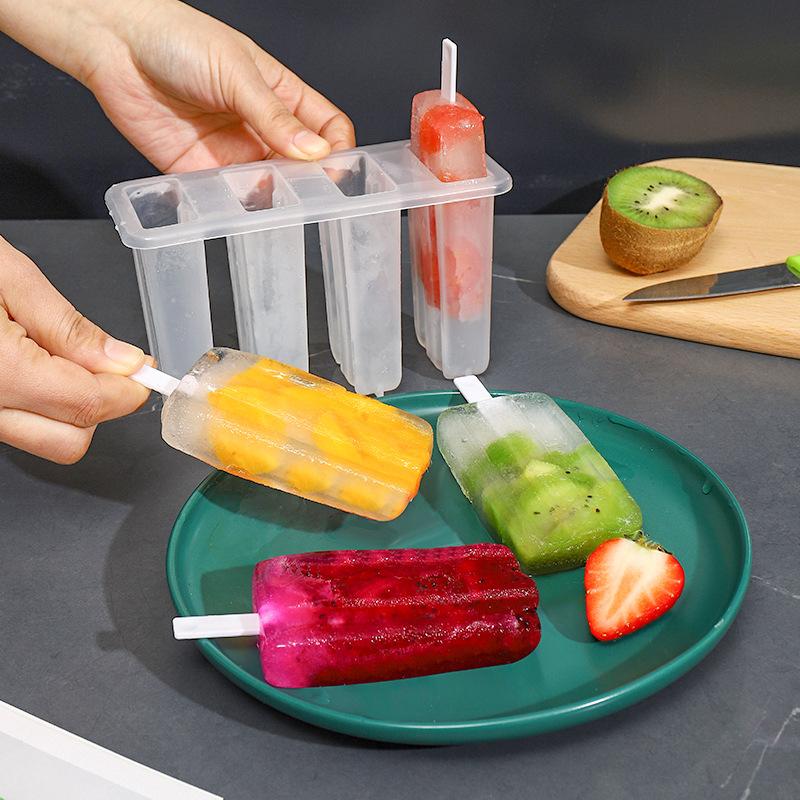4 alte Popsicle Form mit Abdeckung Hause Kinder Popsicle Eis Form Diy Eis Form