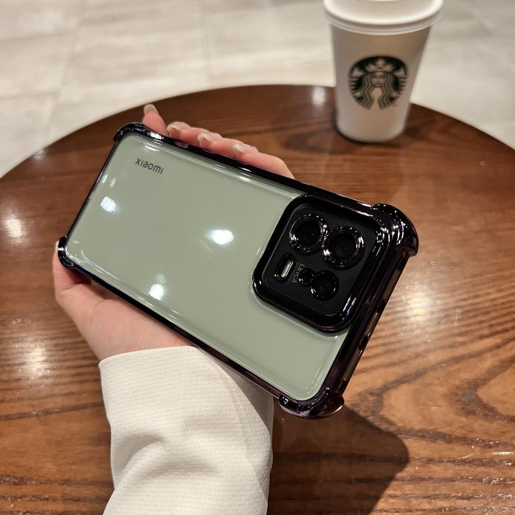 Applicable To Xiaomi Mi 11 Four-corner Airbag Mobile Phone Case Redmi Note11 Electroplated Transparent K11 Lens Film 11C Anti-drop Cover