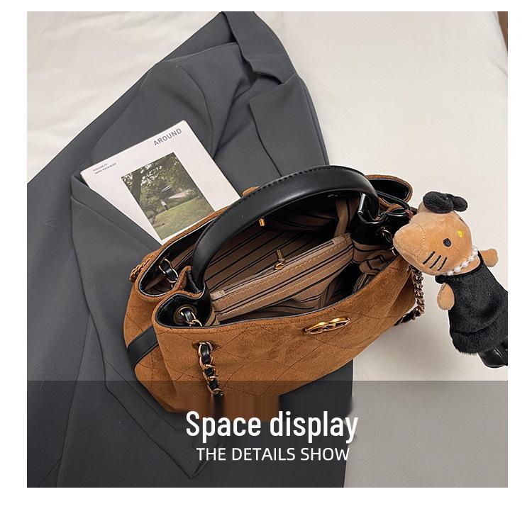 2025 Women's Large Capacity Frosted Chain Shoulder Crossbody Bag
