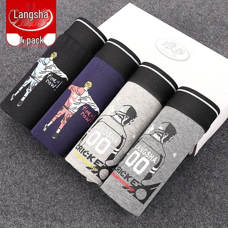 LangSha Men's Pure Cotton Boxer Briefs