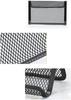 6-piece metal mesh business card holder and desktop display stand