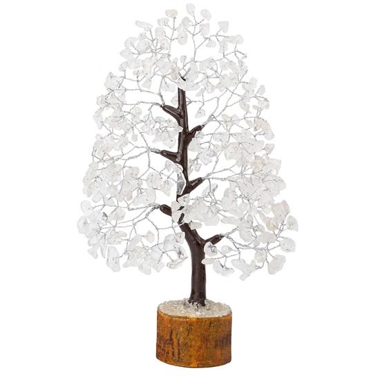 Clear Quartz Tree of Life Chakra Tree, Wire Bonsai Feng Shui Tree, Money Tree Home Decor, Spiritual Gift, Living Room Decor Accessories Silver Wire