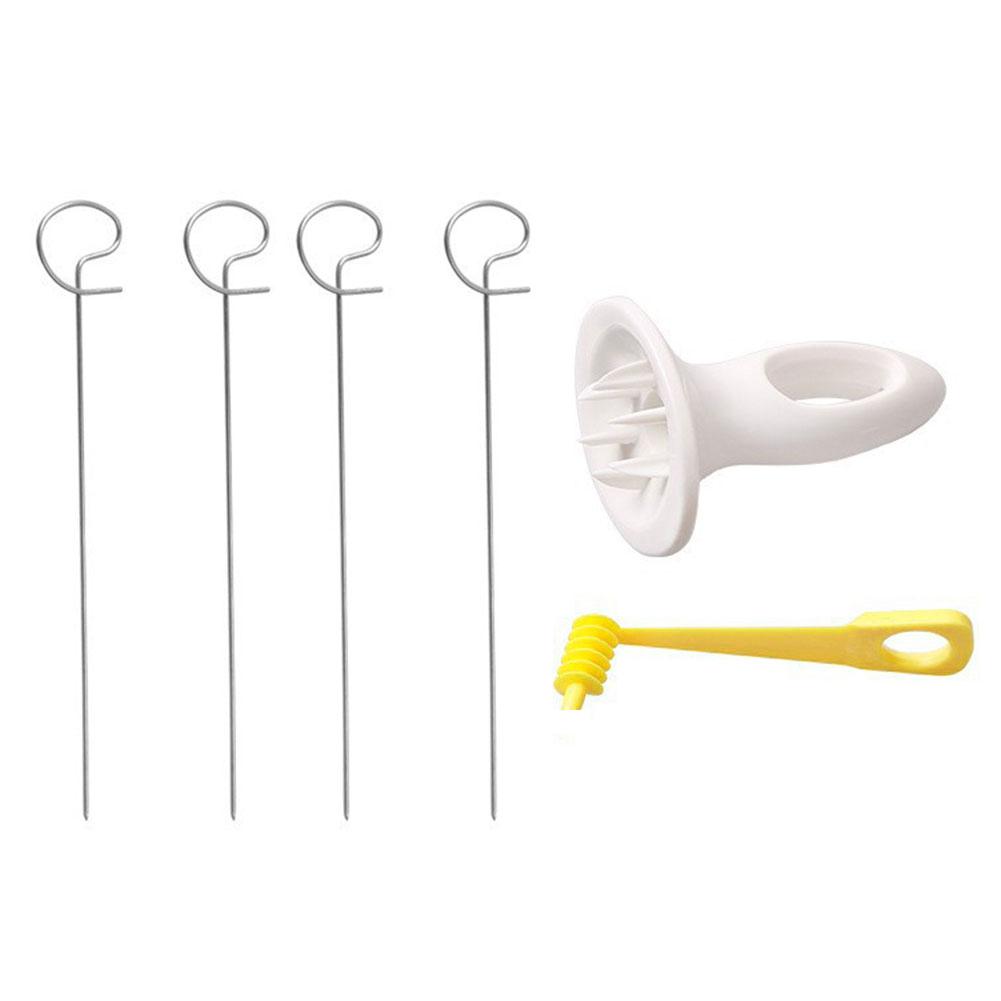 

6Pcs Stainless Steel Spiralizer Set Multi-Functional Vegetable Cutter Perfect for Making Spiral Potatoes Carrots Kitchen Tool