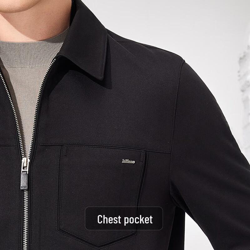 Antonio Men's Business Zipper Lapel Down Jacket