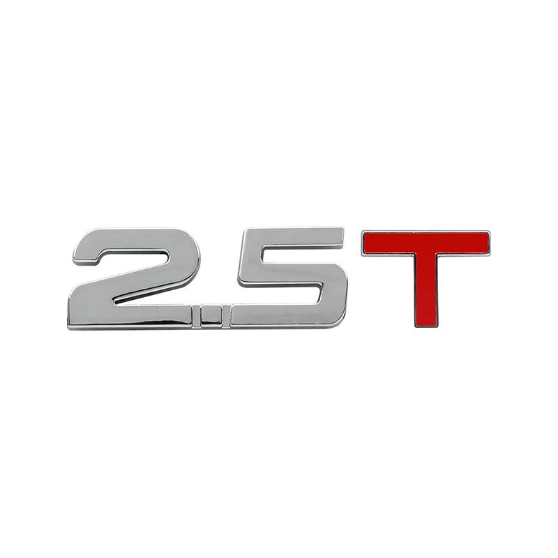 3D Metal Car Trunk Engine Displacement Emblem Badge Decal Stickers 1.3T 1.4T 1.5T 1.6T 1.8T 2.0T 2.2T 2.4T 2.5T 2.8T 3.0T Logo