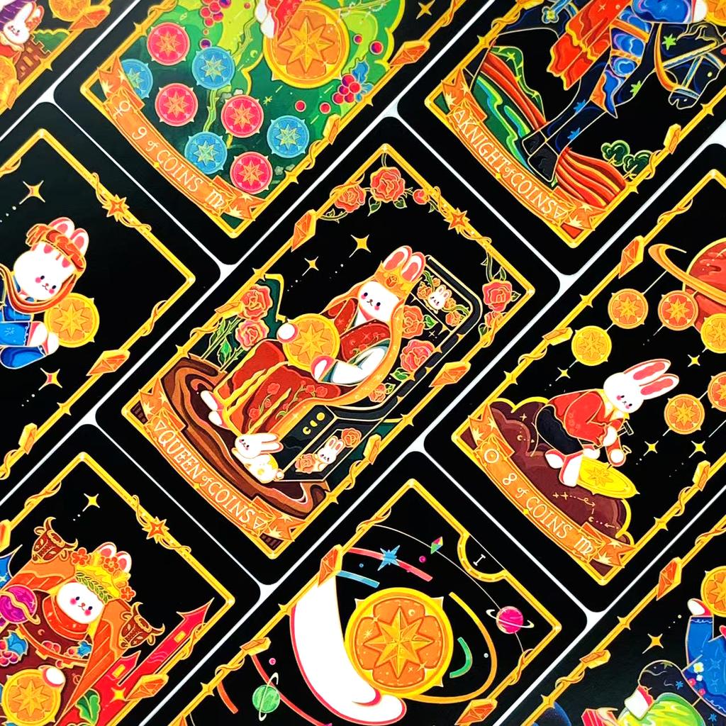 Heißverkaufendes Tarot-Deck Niedliche Cartoon-Karten Großartig für Anfänger, Meditation & Partyspiele, Weihnachts- und Neujahrsgeschenke