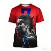 Sommer Kurzarm Portrait Fußball T-Shirt Herren Sport Lässig Outdoor Tägliches T-Shirt Modisch Bequem Locker Weich Atmungsaktiv T-Shirt