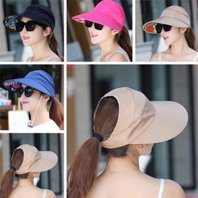 Chapeau de soleil pliable à large bord avec protection UV, chapeau de plage, chapeau de soleil d'extérieur tendance