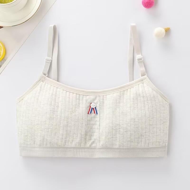 Women's Underwear Teenage Bra Girl Training Bra Soft Cotton Cute Bralette Children Underwear 10-15 Y