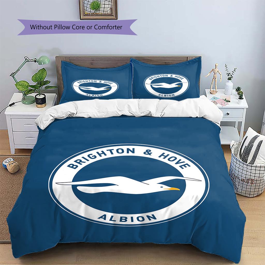 Brighton Muster Bettwäsche, Steppbett Set Bettbezug Kissenbezug Zuhause Geburtstagsgeschenk (1 Bettbezug + 2 Kissenbezüge, ohne Füllung)