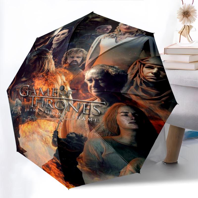 Power Intrigue Westeros Folding umbrella Umbrella Suitable for all seasons light Three folds Sun umbrella