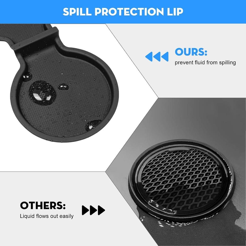 Cup Holder Inserts for Tesla Model Y 2026 Juniper | Center Console Liner Coasters Mat Pad for 2017-2026 Model 3 & 2020-2026 Model Y & 2026 Model YL