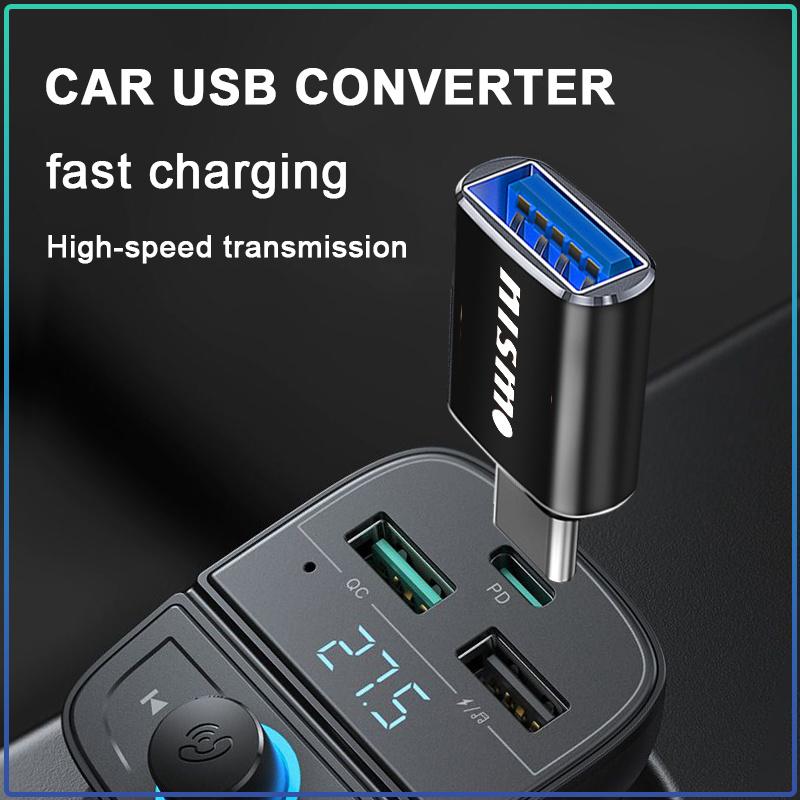 Car Type-C To USB 3.0 Interface Mini Converter Charging Adapter For Nissan GTR R35 R34 Old Teana 04-07 Murano 11-13 SYLPHY 06-09