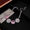 "High-End Luxury Drop Necklace and Earrings Set - European and American Niche Versatile Jewelry"