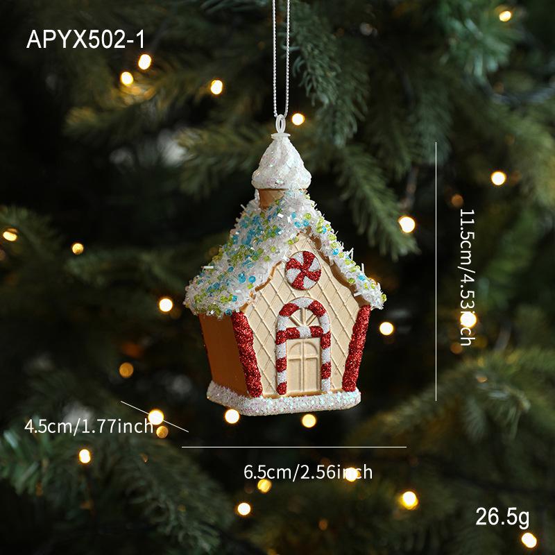 Gold Red Cartoon Christmas Hanging Pendant Decoration Christmas Tree Hanging Ornament New Year Party Home Decoration