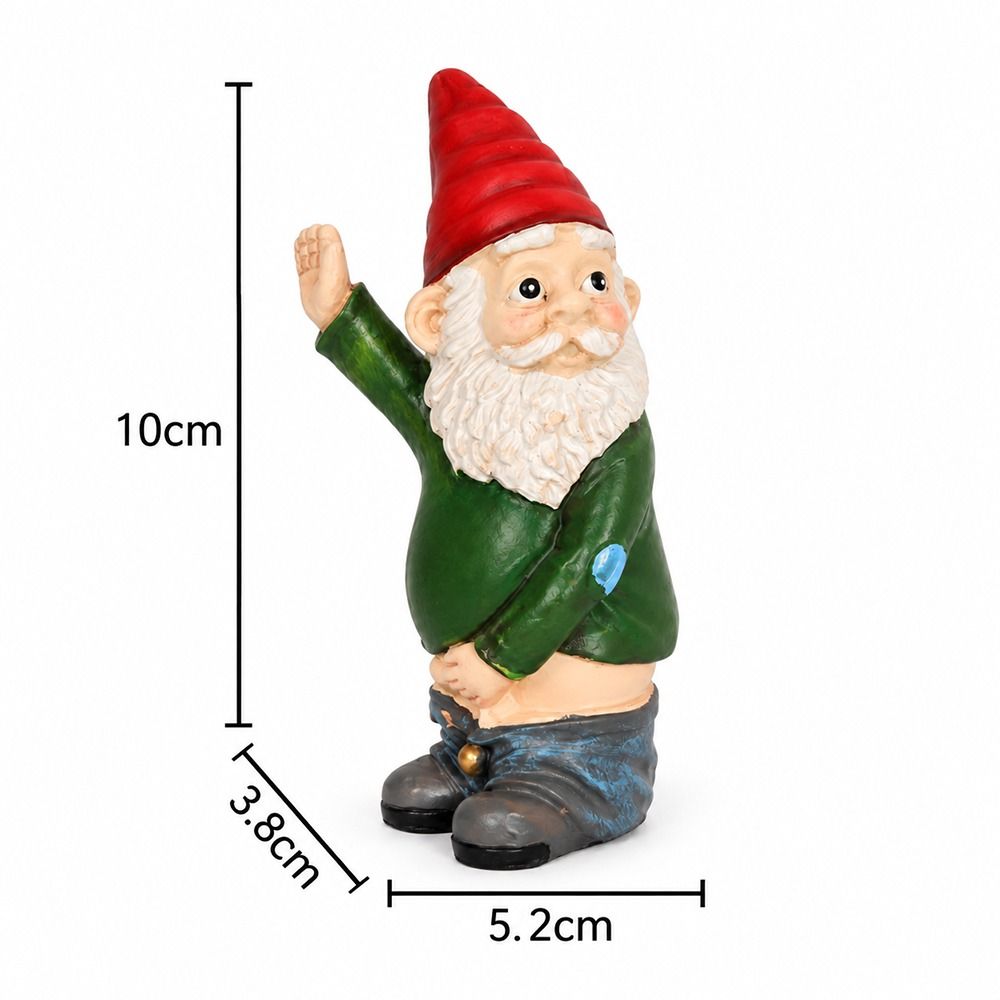 Resin Urinating Gnome Statue Garden Crafts Dwarf Sculpture White Bearded Old Man Sculpture