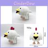 Chicken Gun White Plush Toy Animal Soft Stuffed Doll For Kids And Collectors