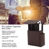 PU Leather Cigarette Box Woven Pattern Cigarette and Lighter Holder Multifunctional 20 Pieces Cigarette Case