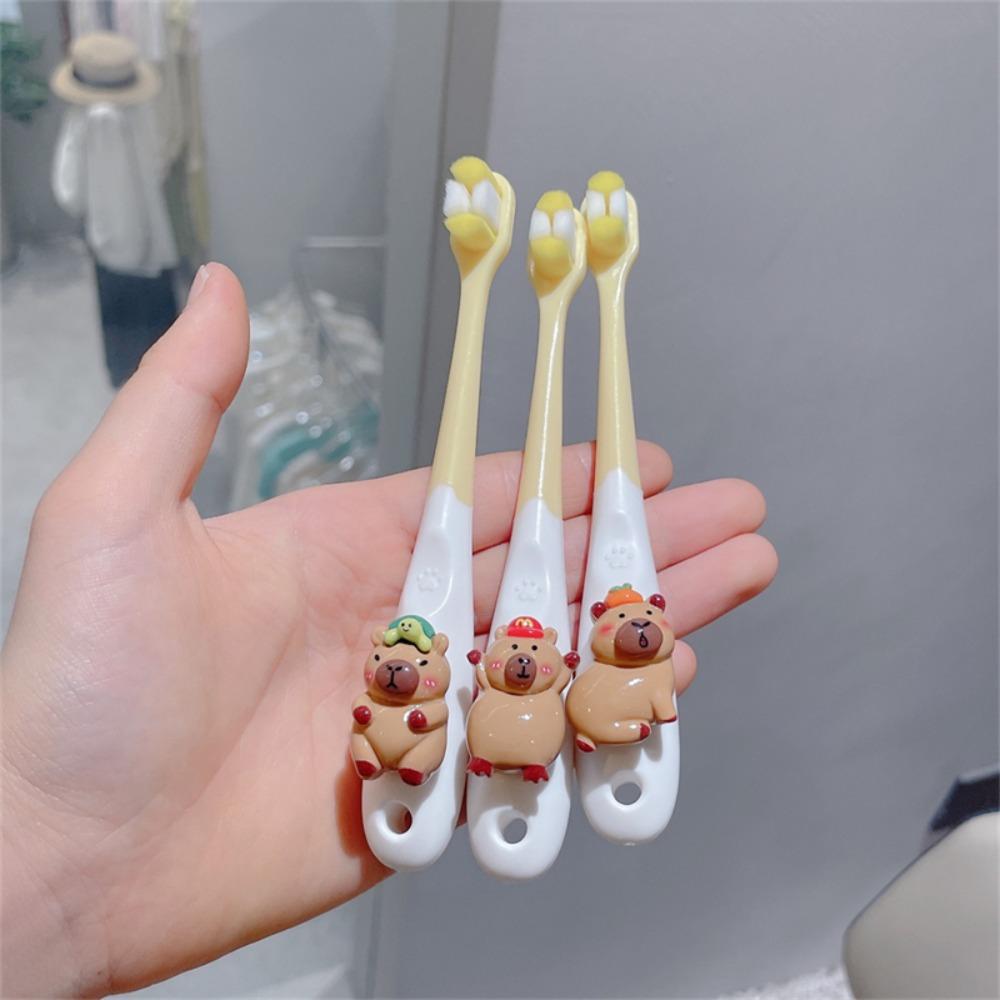 Anime Capybara Toothbrush Soft Fibre Hair Capybara Cartoon Children Toothbrush Toothed Care Eco-Friendly Cleaning Oral Tool
