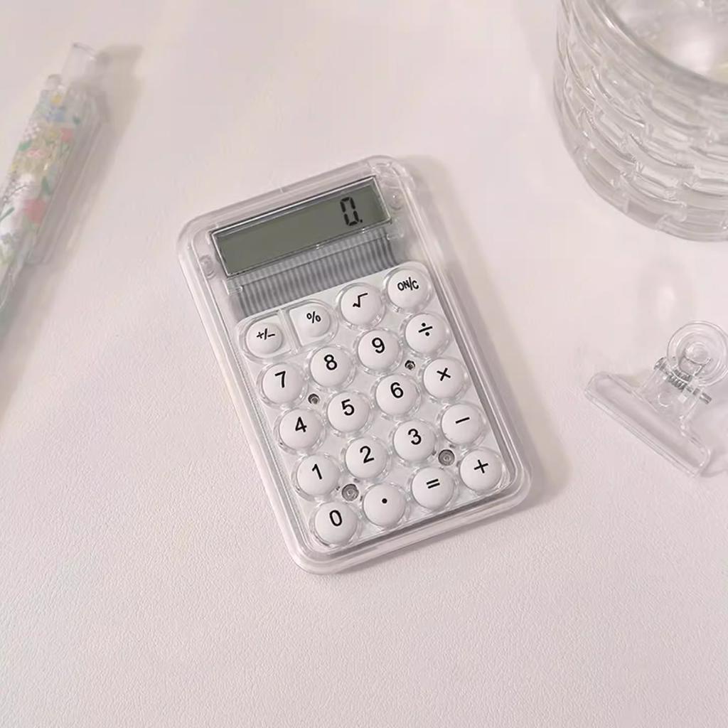 Handheld Mechanical Calculator with 8 Digit Large LCD Display Big Buttons Desktop Calculator for Office Work Daily Use